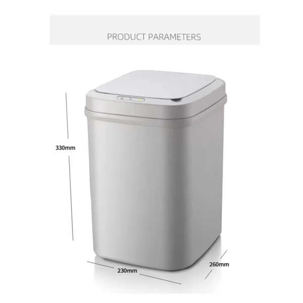 Automatic Dustbin 18L Big Size Touchless Motion Sensor Electronic Sensing Kitchen Garbage Rubbish Bin Trash Can L26cm W23cm H33cm