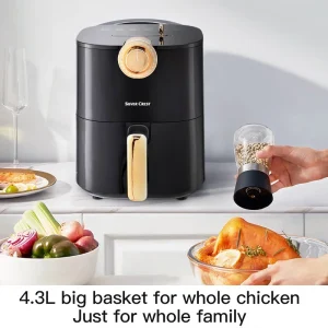 250bbaa8b047124cd1d6c8fcbf1566c5.webp 4.3L Extra Large Air Fryer Oil Free Non Stick Teflon Timer Kitchen Aid Healthy Cooker