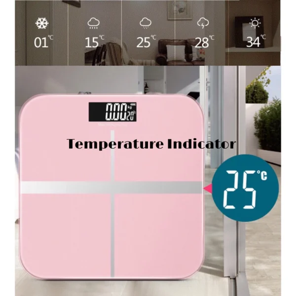 Random Digital Weighing Scale Temperature Backlight Display Body Bathroom Weight Scale