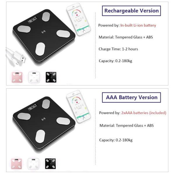 Random Smart Bluetooth Digital Weight Scale Bathroom Scale Weighing Scale Body Scale 12 In 1