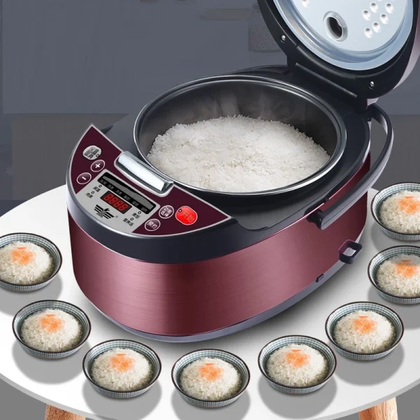 6L Big Rice Cooker Black Smart Screen Multifunction Electric Rice Cooker Non Stick Rice Cooker