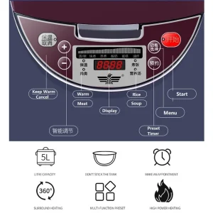 my-11134207-7r98y-lzjugenues8087.webp 6L Big Rice Cooker Black Smart Screen Multifunction Electric Rice Cooker Non Stick Rice Cooker