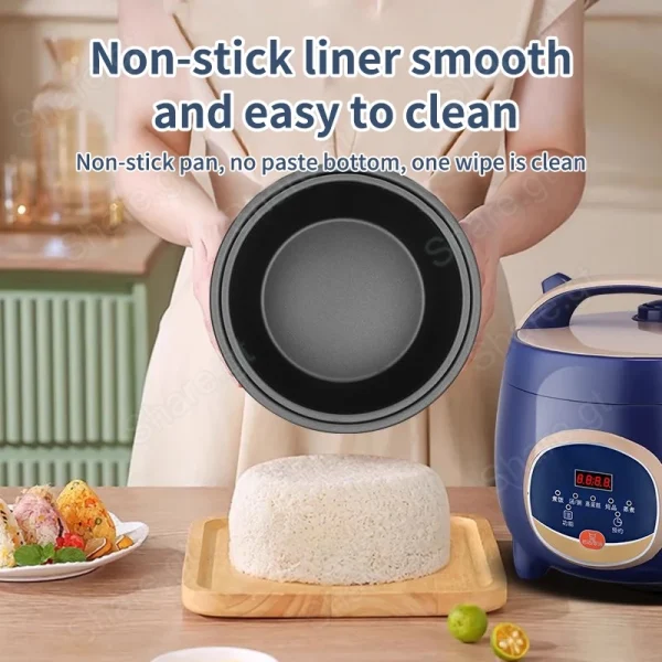 Random 1.8L Electric Rice Cooker Mini Non Stick Aluminium Inner Pot with Steamer