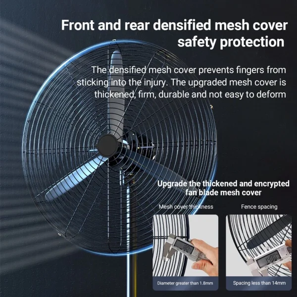 Industrial Fan Wall Fan 20 26 76 cm High Power Pure Copper Motor Large Wind Fan Industrial Iron Fan