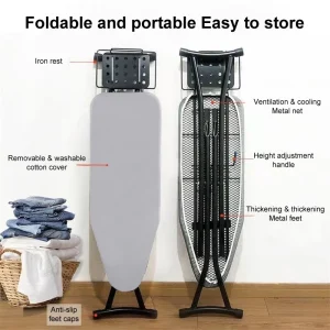 sg-11134201-7rbmy-llufwvc2fmkla6.webp Ironing Board Upgrade Foldable Adjustable Height Ironing Board High Temperature Resistant Fabric Steam Ironing Board