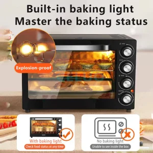 sg-11134201-7rcf6-m6j49tqwpjpo97.webp Electric Oven 25L Made of Safe Materials Roaster Oven Toaster Mini Oven
