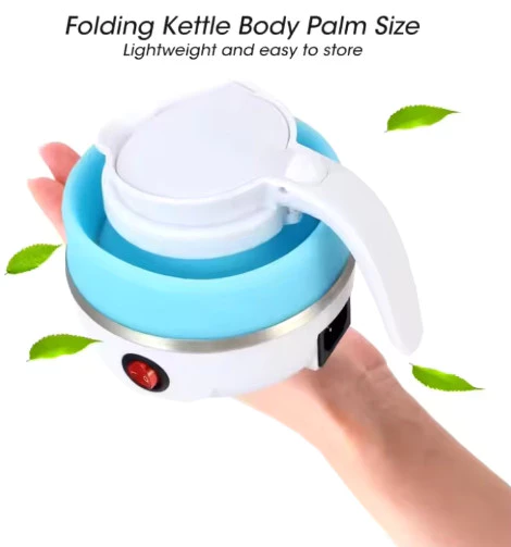 sg-11134202-7rd6f-m6npzghtifj502.webp Random 600ML Foldable Silicone Electric Kettle Portable Silicone Collapsible 304 Stainless Steel Camping Kettle Electric Kettle
